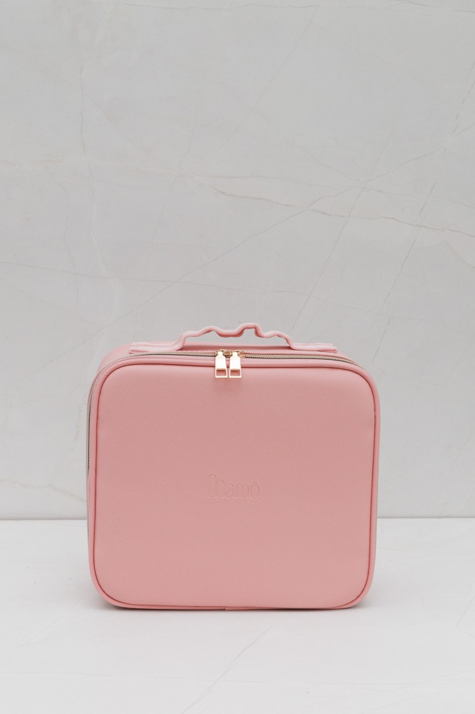 NECESSAIRE COM ESPELHO LED ROSA