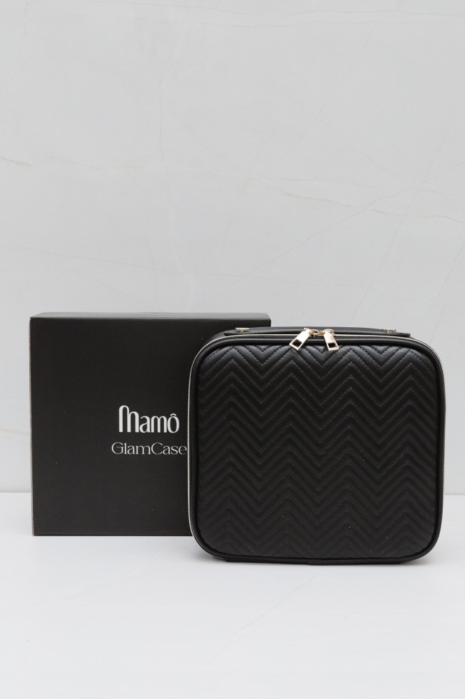 NECESSAIRE ORGANIZADORA COM ESPELHO PRETO