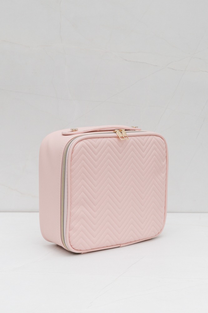 NECESSAIRE ORGANIZADORA COM ESPELHO ROSA
