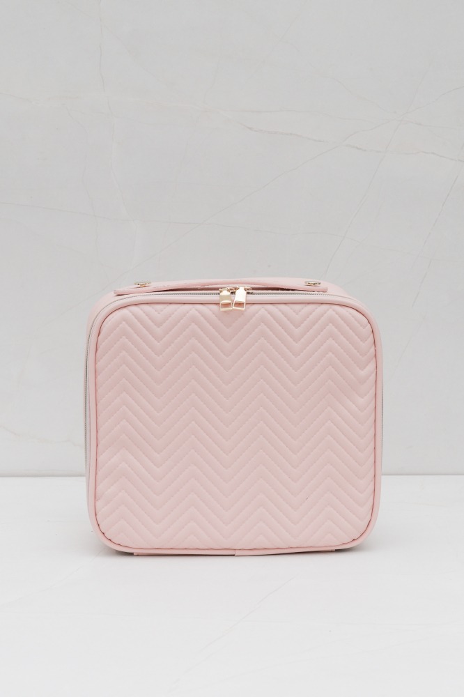 NECESSAIRE ORGANIZADORA COM ESPELHO ROSA