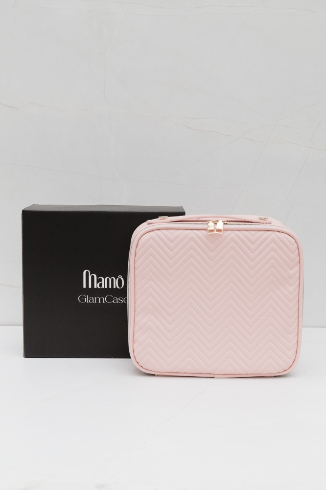 NECESSAIRE ORGANIZADORA COM ESPELHO ROSA