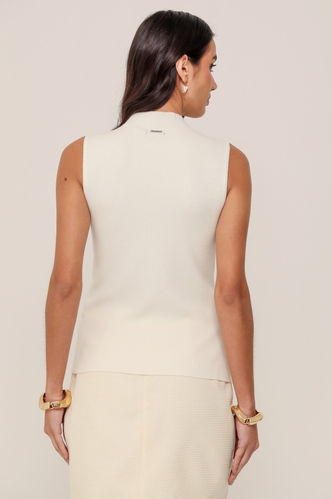 9036779 - Regata Tricô Alças Largas  OFF-WHITE