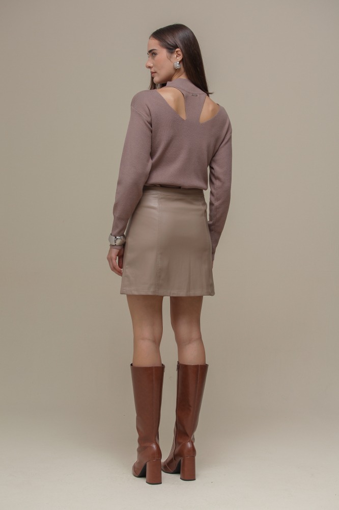 9036613 - Saia Curta em PU FENDI 9036613 - Saia Curta em PU FENDI