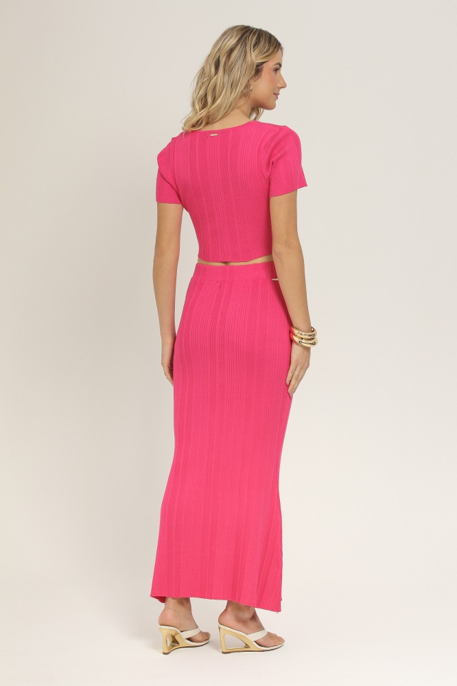 9037227 - Saia Longuete Tricô ROSA 9037227 - Saia Longuete Tricô ROSA