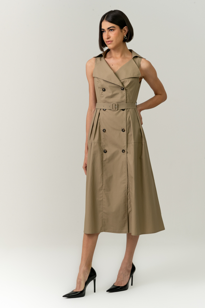9038537 - Vestido Estilo Trench Coat CAQUI 9038537 - Vestido Estilo Trench Coat CAQUI