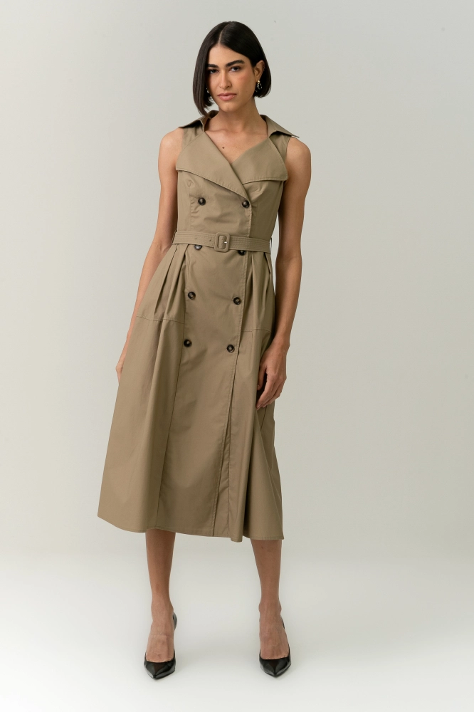 9038537 - Vestido Estilo Trench Coat CAQUI 9038537 - Vestido Estilo Trench Coat CAQUI - Imagem 2
