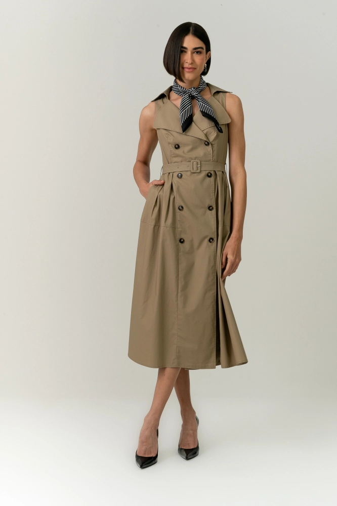 9038537 - Vestido Estilo Trench Coat CAQUI 9038537 - Vestido Estilo Trench Coat CAQUI - Imagem 1