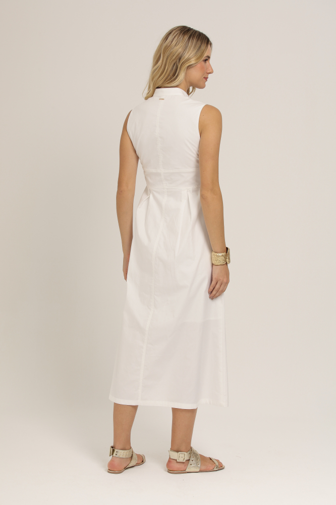 9037087 - Vestido Midi Chino OFF-WHITE